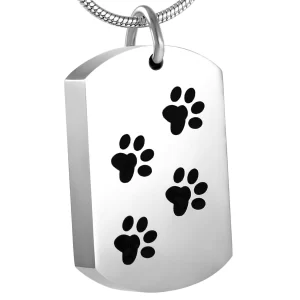 Peaceful Pet Cremation Catalog Paw Print Tag