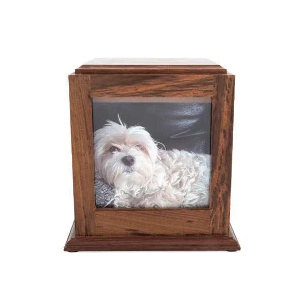 Peaceful Pet Cremation Catalog WOODEN PHOTO URN 3