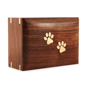 Peaceful Pet Cremation Catalog Brass paw box