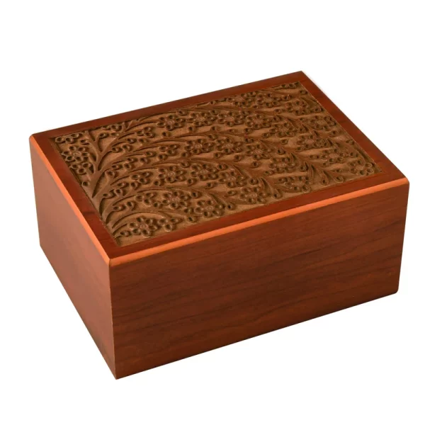 Peaceful Pet Cremation Catalog Carved box