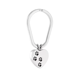 Peaceful Pet Cremation Catalog Paws heart keyring